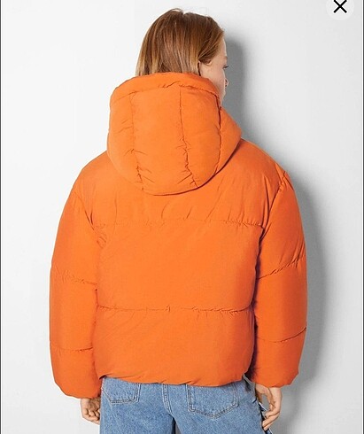 m Beden turuncu Renk bershka mont