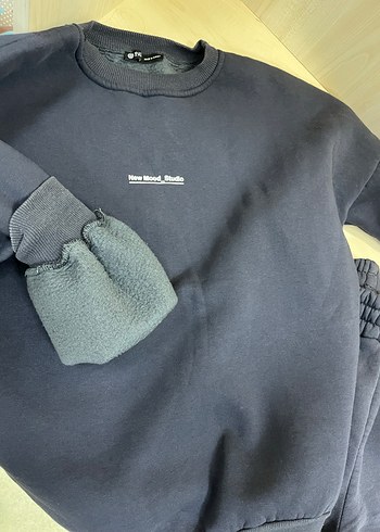 Kadın Lacivert oversize Eşofman takımı - Görsel 2