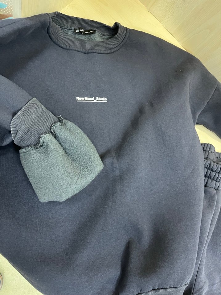 Kadın Lacivert oversize Eşofman takımı - Görsel 2