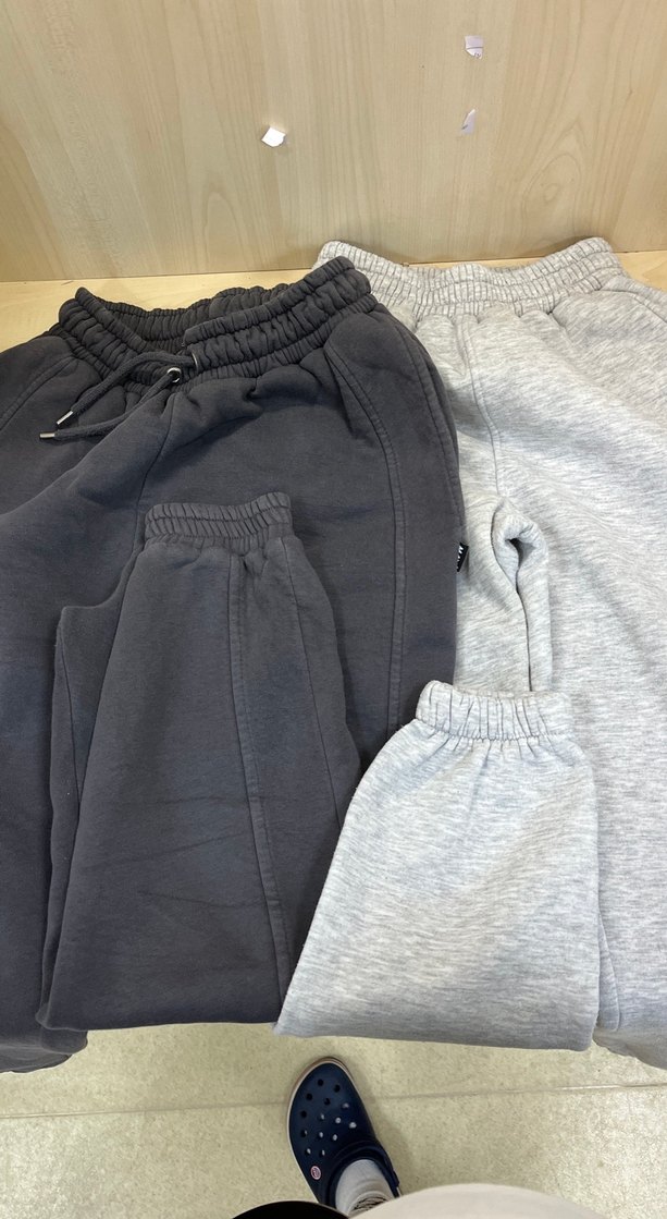 2Li Kadın Antrasit Gri Pamuklu Bol Kesim Eşofman Altı - Görsel 2