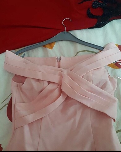 Abiye Pudra pembe elbise