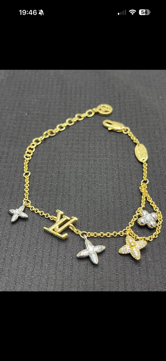 Çiçek Desenli Kısa Altın Zincirli Kadın Kolye - Görsel 2