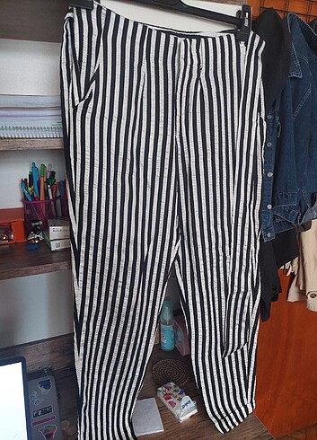 Batik Batik Çizgili Casual Yazlık Pantolon