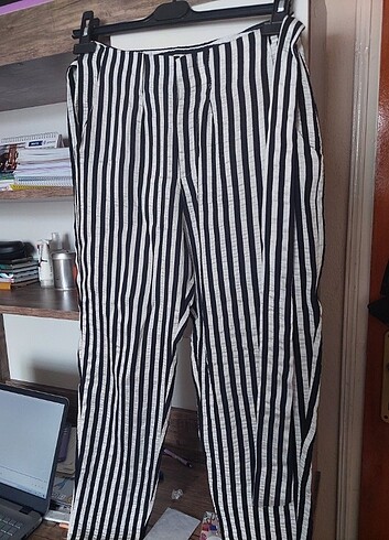 36 Beden çeşitli Renk Batik Çizgili Casual Yazlık Pantolon