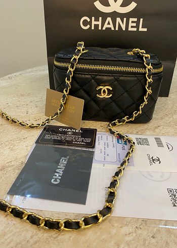 Chanel Chanel Kadın Siyah Altın Çanta (Orijinal Değil)