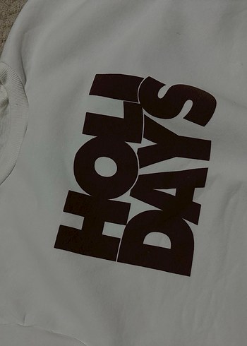 s Beden Beyaz Baskılı Kadın Sweatshirt
