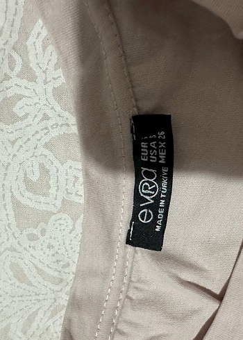 Pudra rengi kurdeleli Nakışlı Oversize Tişört - Görsel 4