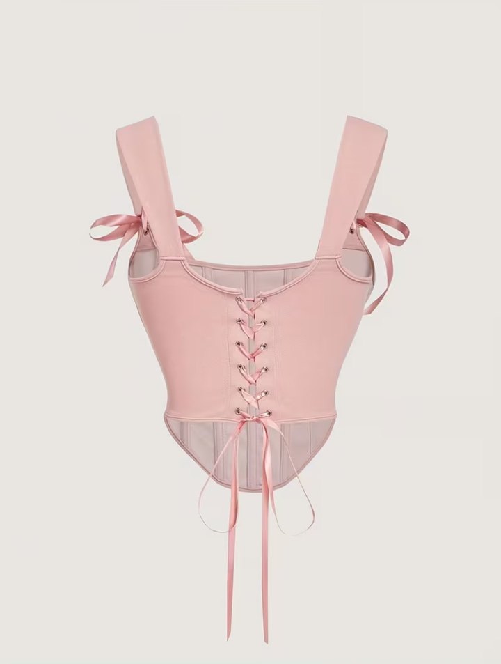 Pembe Fiyonk Detaylı Askılı Büstiyer - Görsel 2