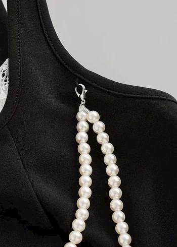 Siyah Dantel Detaylı Gotik Büstiyer - Görsel 4