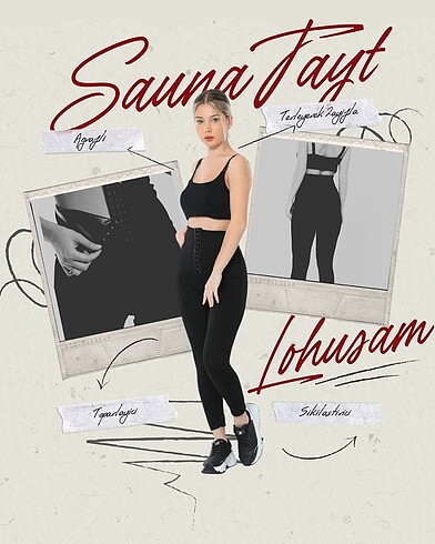 Agraflı sauna tayt