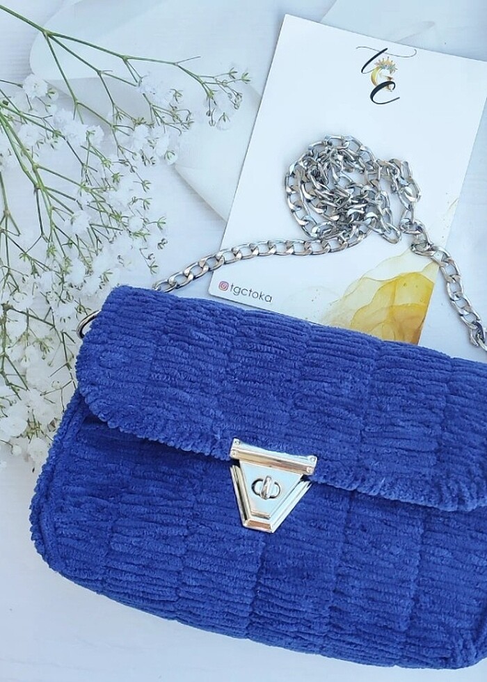 Kanvas Kadife Çanta  - Görsel 2