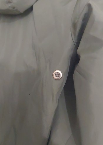 Kadın haki Kapüşonlu Fermuarlı yağmurluk - Görsel 8