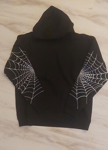 Siyah kapşonlu erkek sweatshirt 