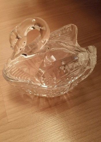 Vintage Şeffaf Cam Tabak Seti - Görsel 3