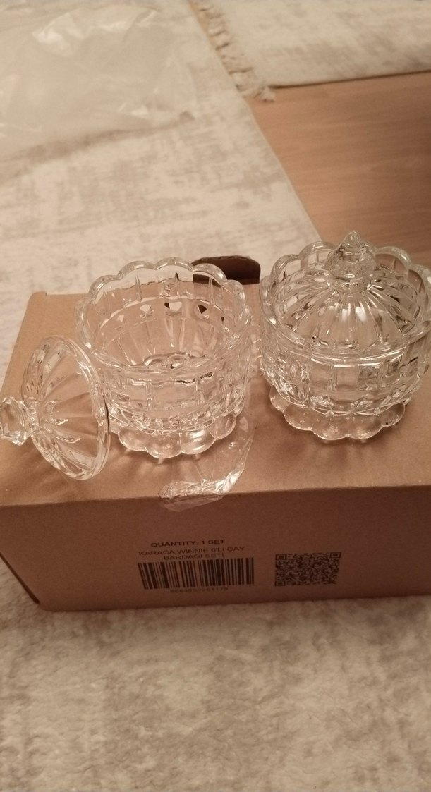 Vintage Şeffaf Cam Kapaklı Küçük Kavanoz Seti - Görsel 4