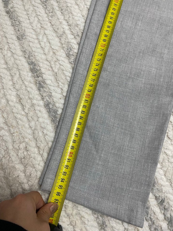 Gri Regular Fit Keten Erkek Pantolon - Görsel 5