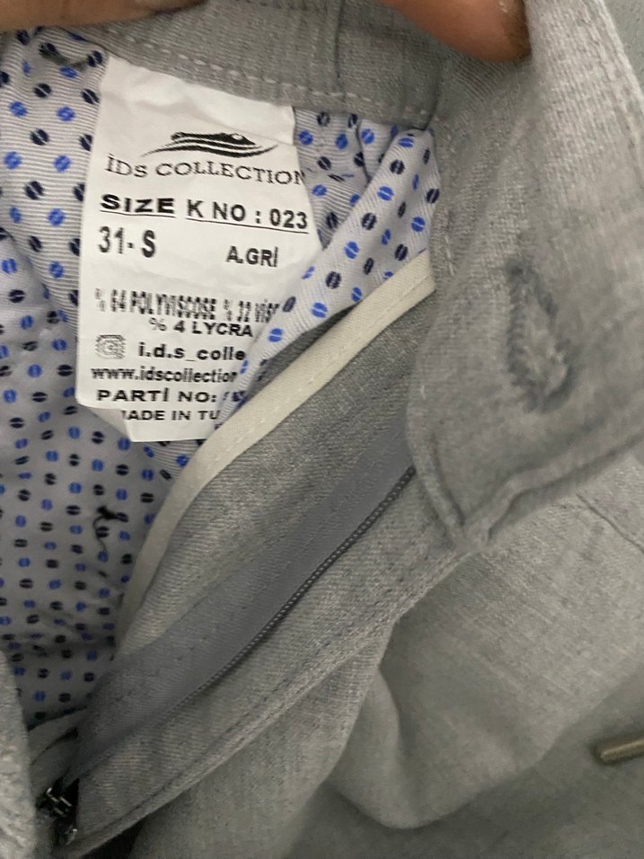 Gri Regular Fit Keten Erkek Pantolon - Görsel 3