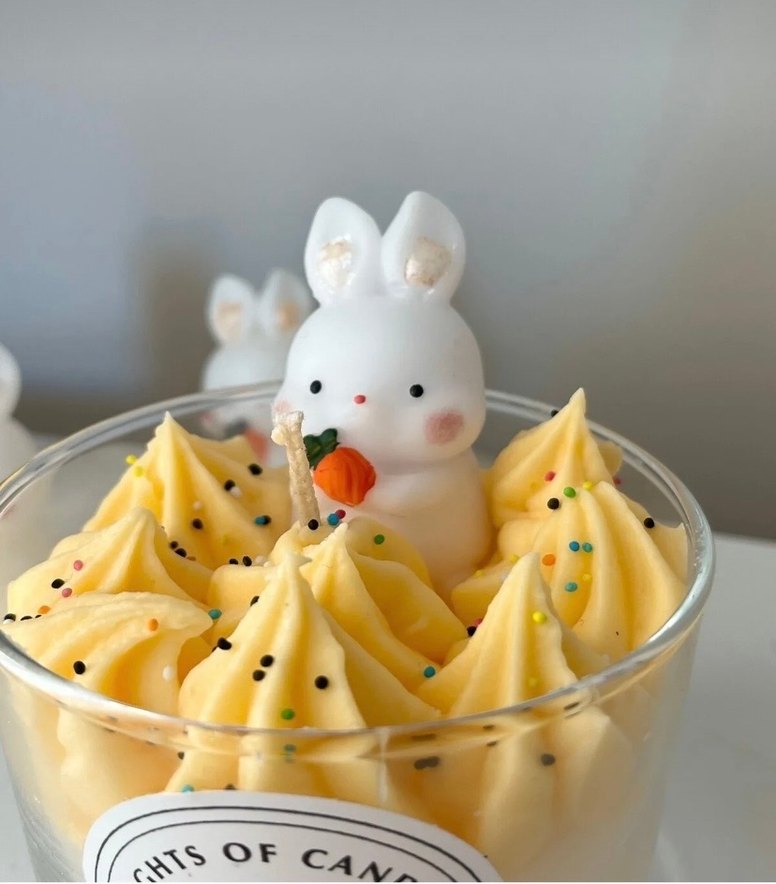 Tavşanlı mango kokulu  Mum - Görsel 2