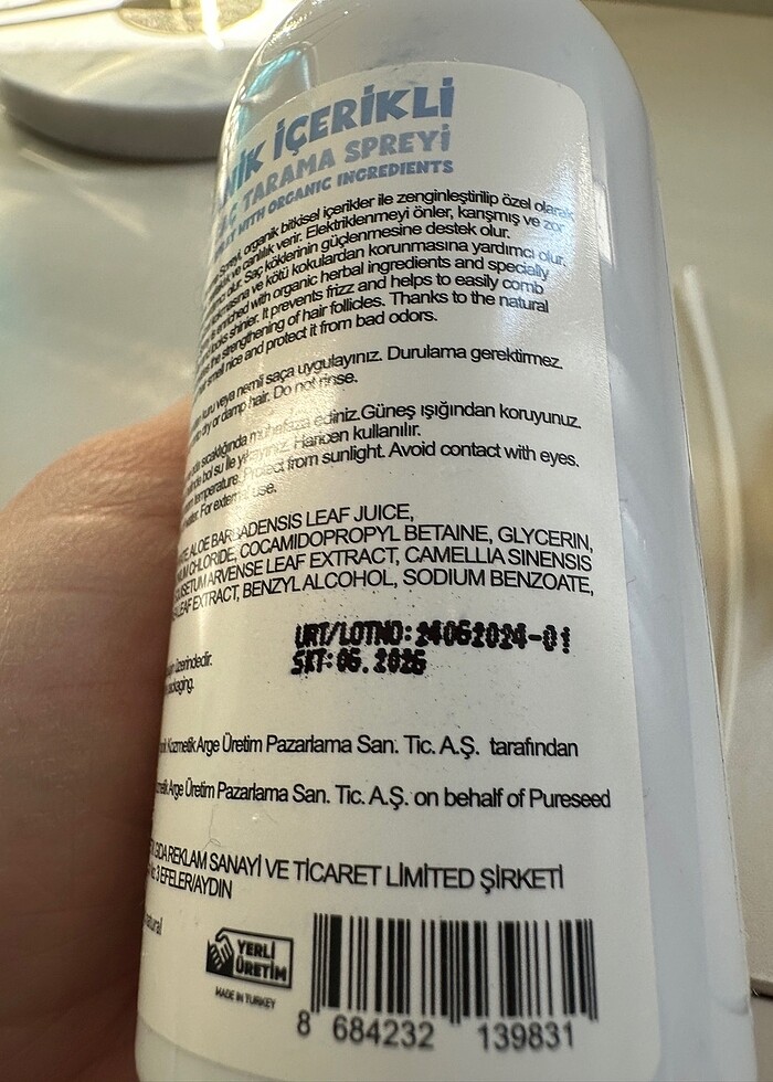 Purseed organik kolay saç tarama spreyi - Görsel 4