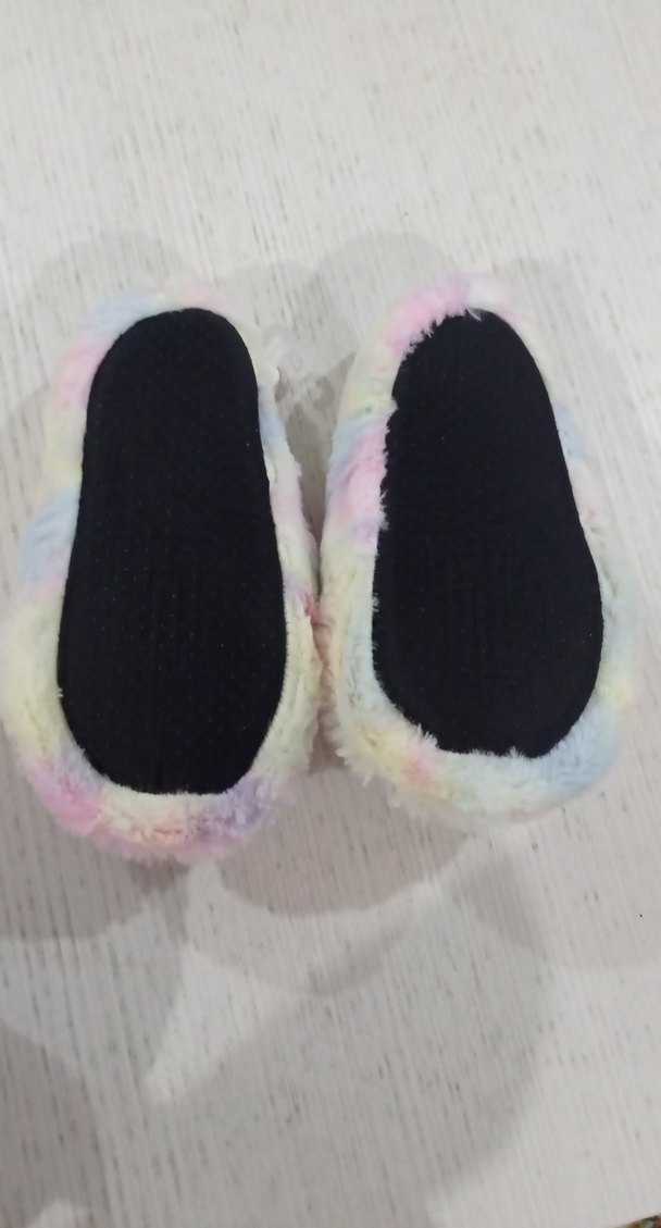 Kız Çocuk Renkli Peluş Terlik - Görsel 3