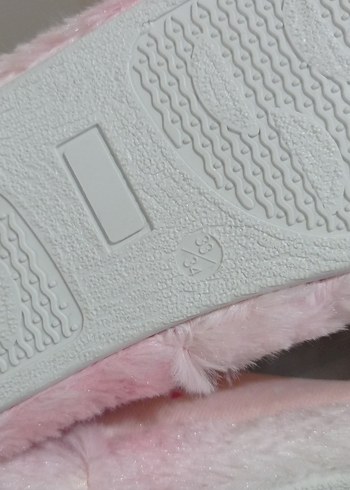 Kız Çocuk Pembe Peluş Ev Terliği - Görsel 4