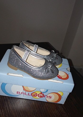 Kız Çocuk Gri Fiyonklu Babet Ayakkabı - Görsel 2