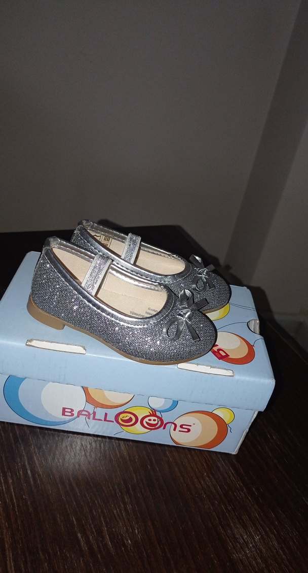 Kız Çocuk Gri Fiyonklu Babet Ayakkabı - Görsel 2