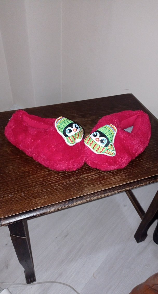 Kızlar için Renkli Nakışlı Sıcak Terlik - Görsel 3