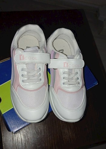 Kız Çocuk Beyaz Pastel Bağcıksız Spor Ayakkabı - Görsel 5