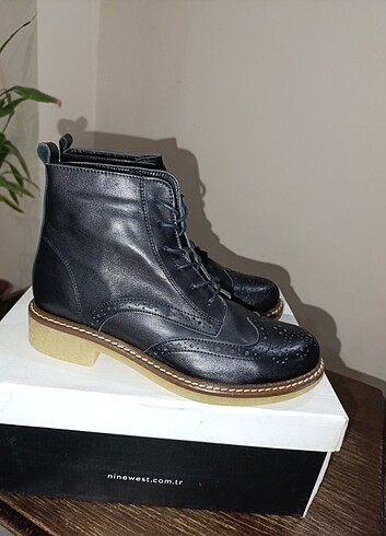 37 Beden Nine West kadın bot kauçuk taban hakiki deri
