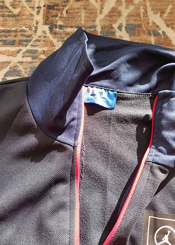 Kırmızı Baskılı Erkek Fermuarlı Ceket - Görsel 3