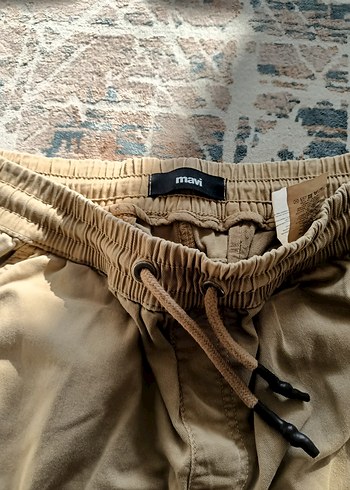 Bej Kemerli Rahat Kesim Kargocu  Pantolon - Görsel 2