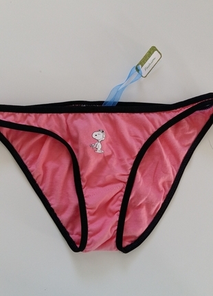 Pembe siyah snoopy iççamaşırı