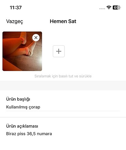 Kullanılmış çorap