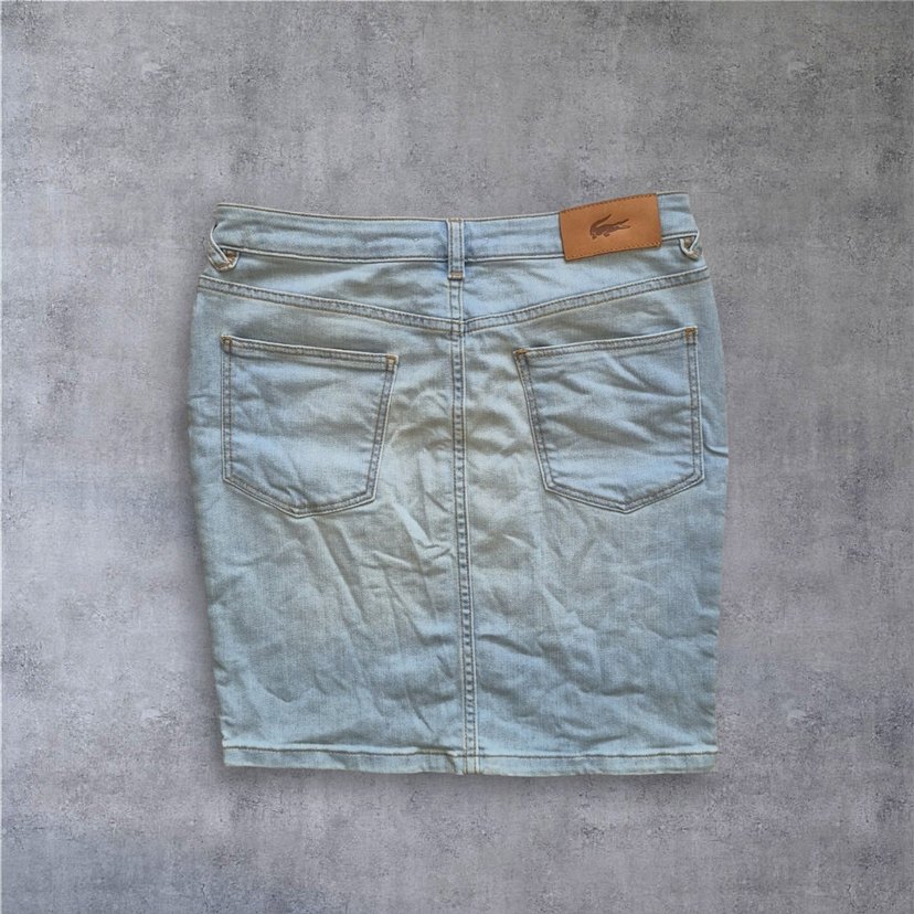 Vintage Lacoste Light Blue Denim Mini Skirt — görsel 3/5