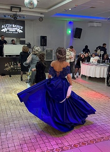 s Beden mavi Renk Nişan elbisesi