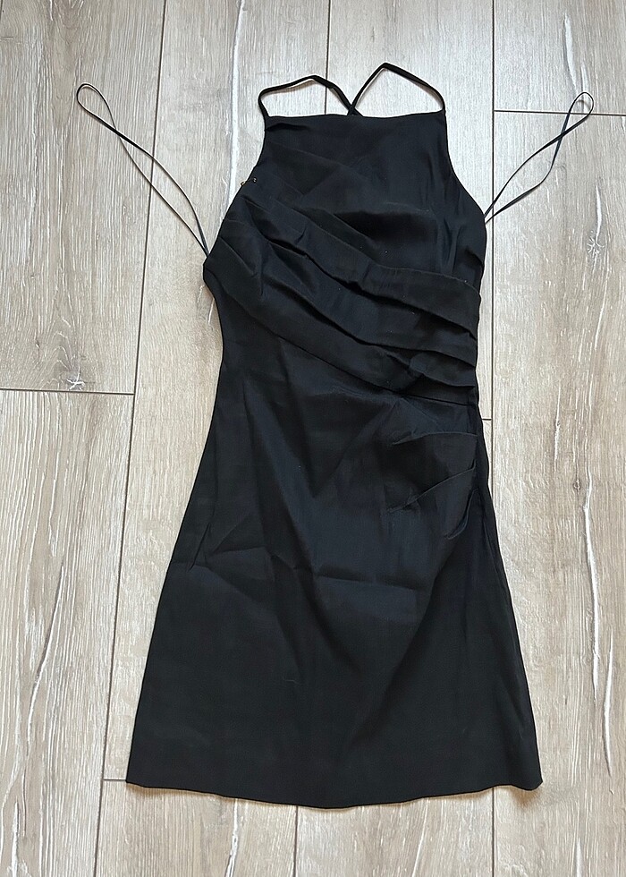 Zara Drapeli Mini Elbise — görsel 2/7