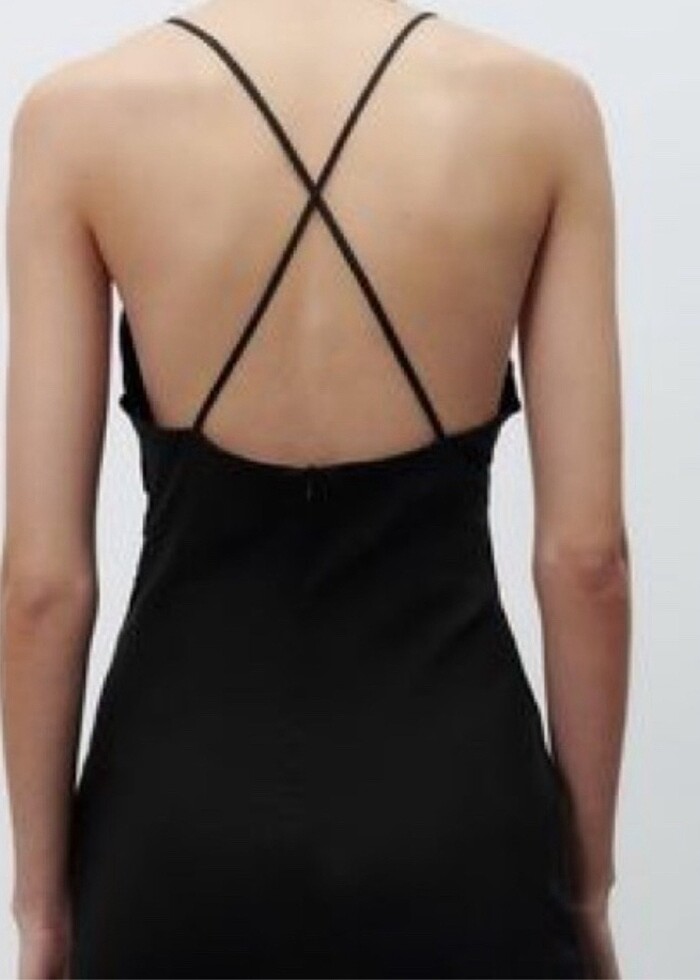 Zara Drapeli Mini Elbise — görsel 3/7