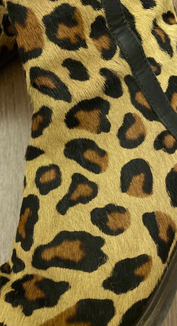 Leopar Desenli Süet Kadın Botlar - Görsel 2