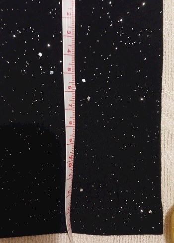 Kız Çocuk Simli Siyah Dar Kesim Tayt - Görsel 6