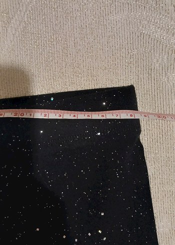 Kız Çocuk Simli Siyah Dar Kesim Tayt - Görsel 5