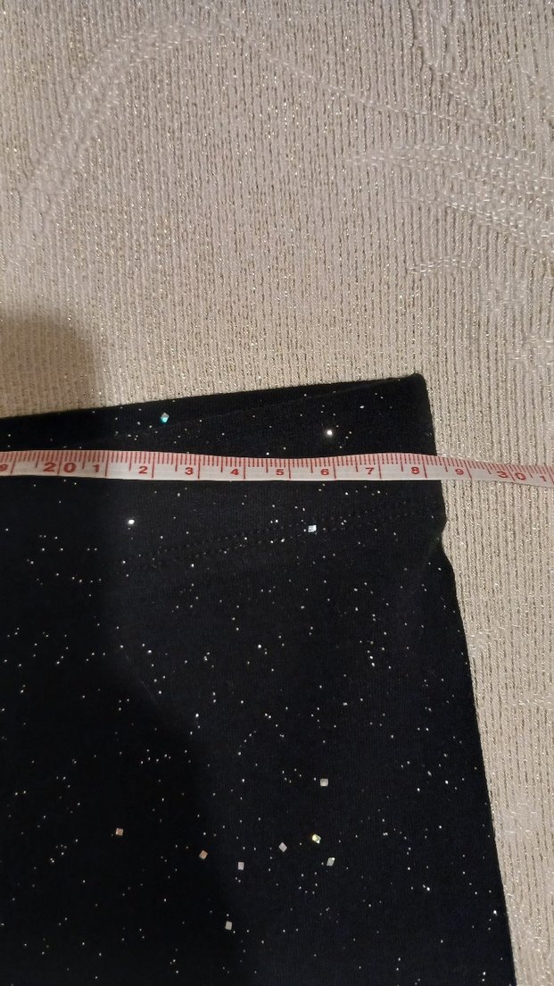 Kız Çocuk Simli Siyah Dar Kesim Tayt - Görsel 5