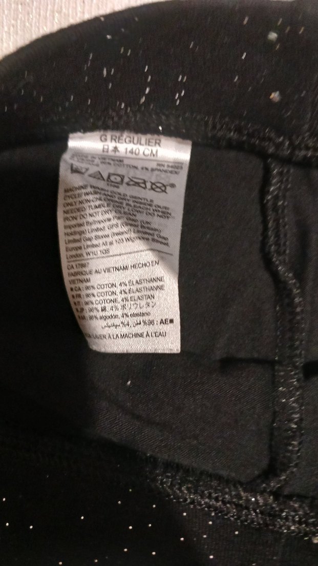 Kız Çocuk Simli Siyah Dar Kesim Tayt - Görsel 4