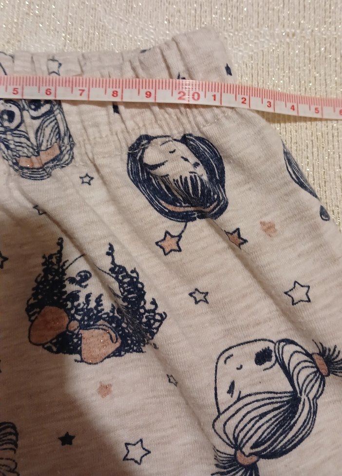 Kızlar için Retro Desenli Pamuklu Tayt - Görsel 3