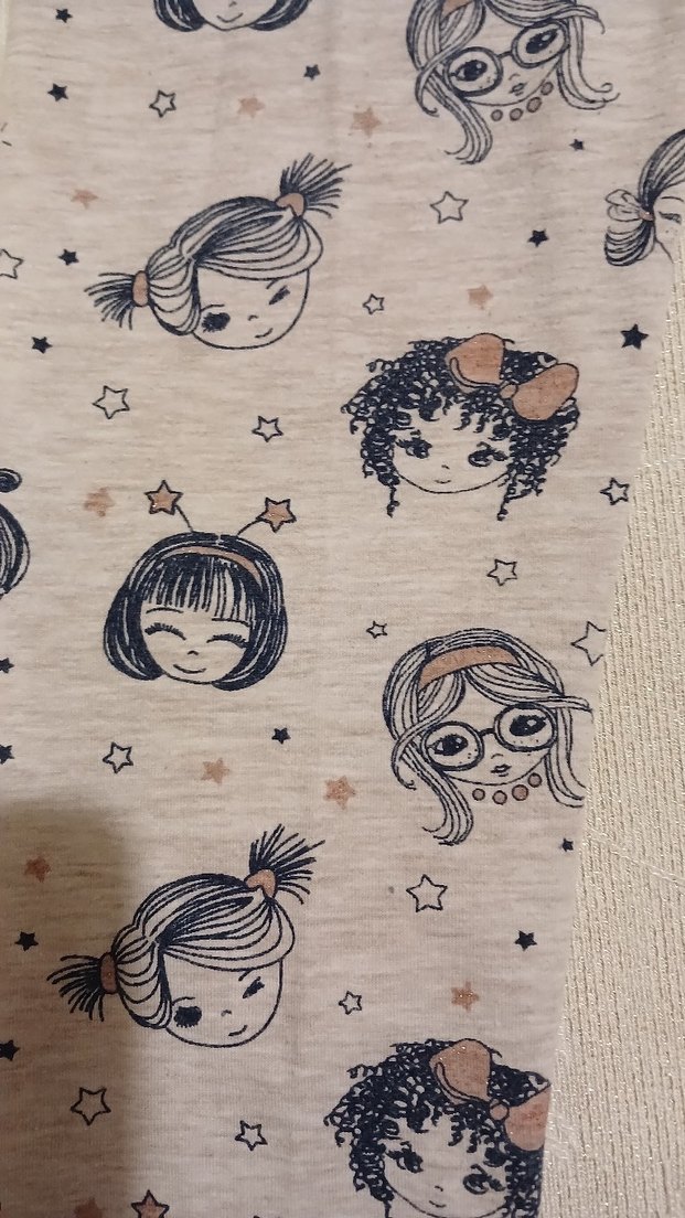 Kızlar için Retro Desenli Pamuklu Tayt - Görsel 2