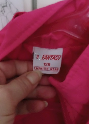 Pembe Çocuk yağmurluk ceket - Görsel 3