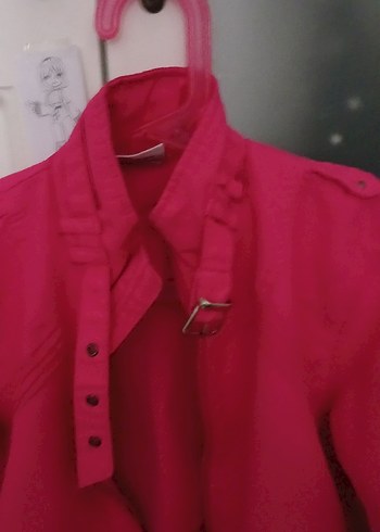 Pembe Çocuk yağmurluk ceket - Görsel 4