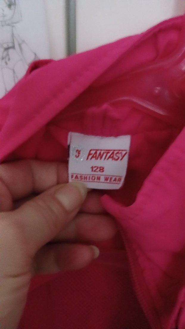 Pembe Çocuk yağmurluk ceket - Görsel 3