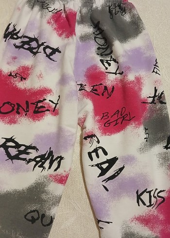 Kızlar için Pastel Renkli Tie-Dye Rahat Tayt - Görsel 2