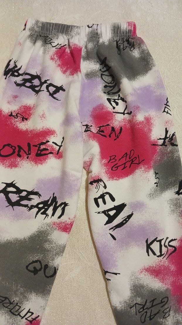 Kızlar için Pastel Renkli Tie-Dye Rahat Tayt - Görsel 2
